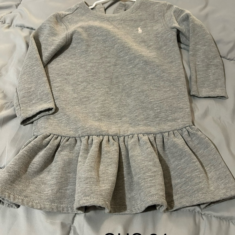 Ralph Lauren Gray Long Sleeve Dress